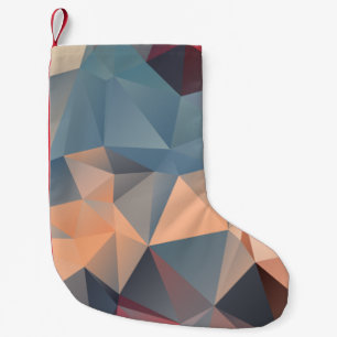 Petite Chaussette De Noël Motif Abstrait en mosaïque polygonale sans soudur