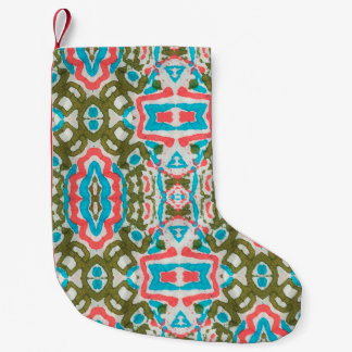 Petite Chaussette De Noël Motif Abstrait ethnique Ikat. Motif du chaman. Pen