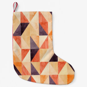 Petite Chaussette De Noël Motif Abstrait sans soudure avec mosaïque triangul
