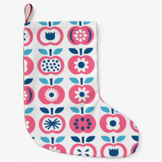 Petite Chaussette De Noël Motif couleur rétro Apple sans couture