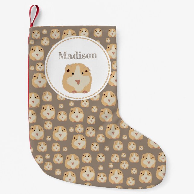 Petite Chaussette De Noël Motif Cute Hamster personnalisé (Devant)