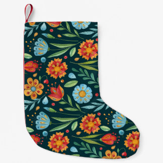 Petite Chaussette De Noël Motif d'aquarelle illustrée à la main