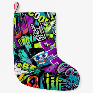 Petite Chaussette De Noël motif de bande dessinée sans soudure Abstrait. Rép