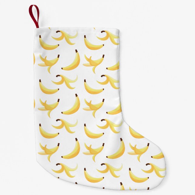 Petite Chaussette De Noël Motif de fête drôle de jeu de mots sur la banane,  (Devant)