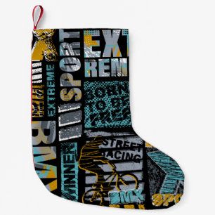 Petite Chaussette De Noël motif de grunge sans soudure Abstrait. Mode de sty