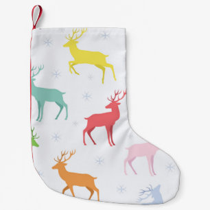Petite Chaussette De Noël Motif de Noël avec renne, cerf, motif,