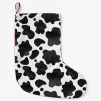 Motif de points de vache Poster de animal noir et