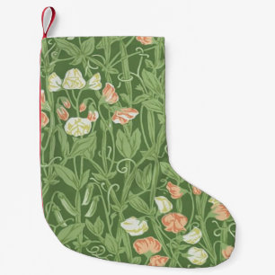 Petite Chaussette De Noël Motif de pois de senteur William Morris, botanique