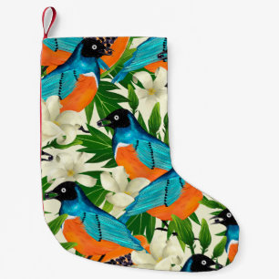 Petite Chaussette De Noël Motif de surface avec des fruits à la papaye, feui
