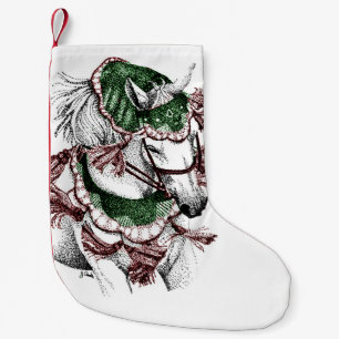 Petite Chaussette De Noël Motif des Blue Galloping Horses de la Marine