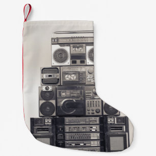 Petite Chaussette De Noël Motif des enregistreurs de cassettes des années 80