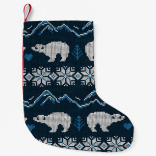 Petite Chaussette De Noël Motif d'hiver nue aux ours polaires