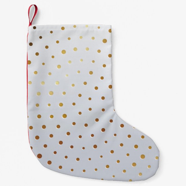 Petite Chaussette De Noël Motif d'or 5 (Devant)