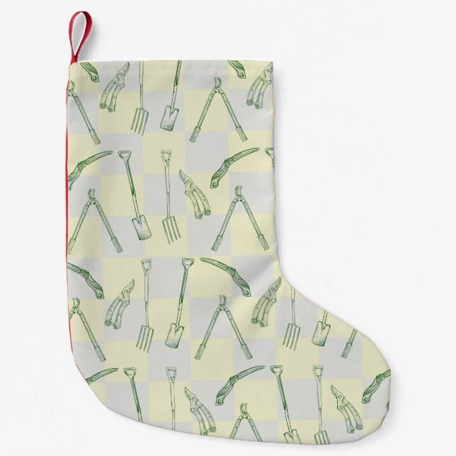 Petite Chaussette De Noël Motif d'outils de jardinage (Devant)