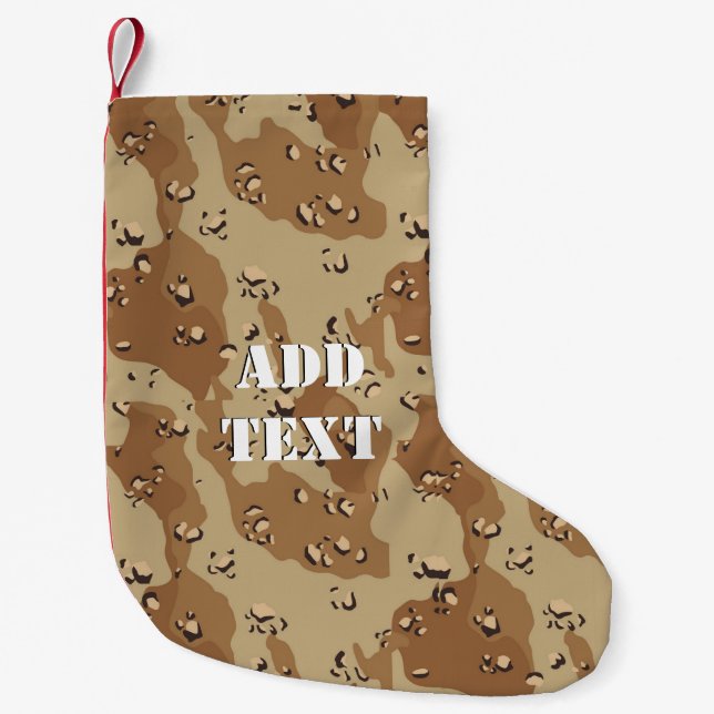 Petite Chaussette De Noël Motif du Camouflage militaire du désert (Devant)