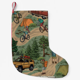 Petite Chaussette De Noël Motif extérieur vintage : Randonnées, Vélos