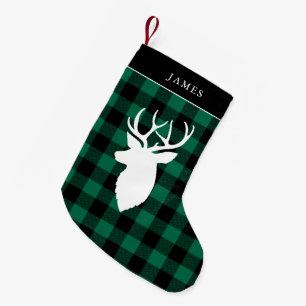 Petite Chaussette De Noël Motif Festif vert Plaid
