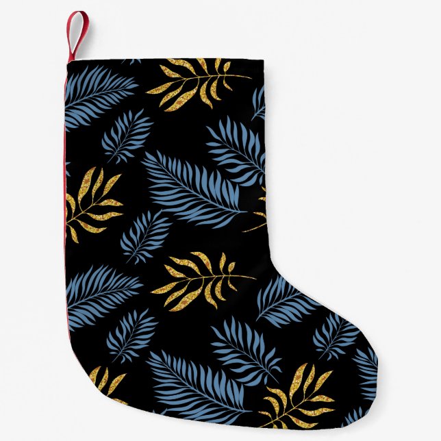 Petite Chaussette De Noël Motif feuille 17 (Devant)