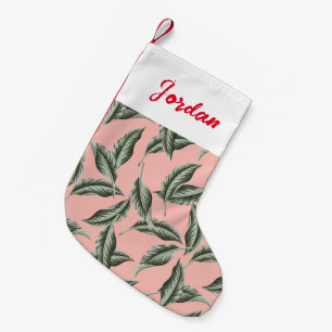 Petite Chaussette De Noël Motif Feuille du jardin tropical