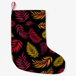 Petite Chaussette De Noël Motif Feuille tropical 21