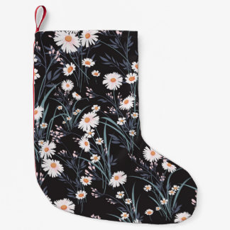 Petite Chaussette De Noël Motif fleuri au printemps sans soudure avec margue