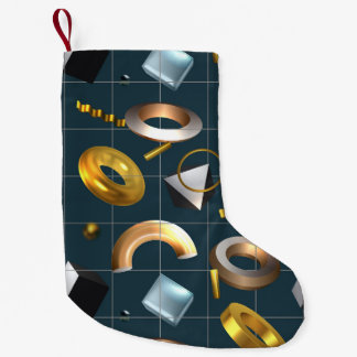 Petite Chaussette De Noël Motif géométrique 3D