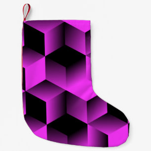 Petite Chaussette De Noël motif géométrique abstrait transparent avec grille