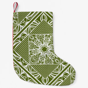 Petite Chaussette De Noël Motif géométrique fleurie sans couture. illustr vi