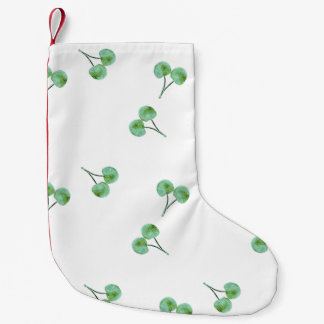 Petite Chaussette De Noël Motif Green Cherry