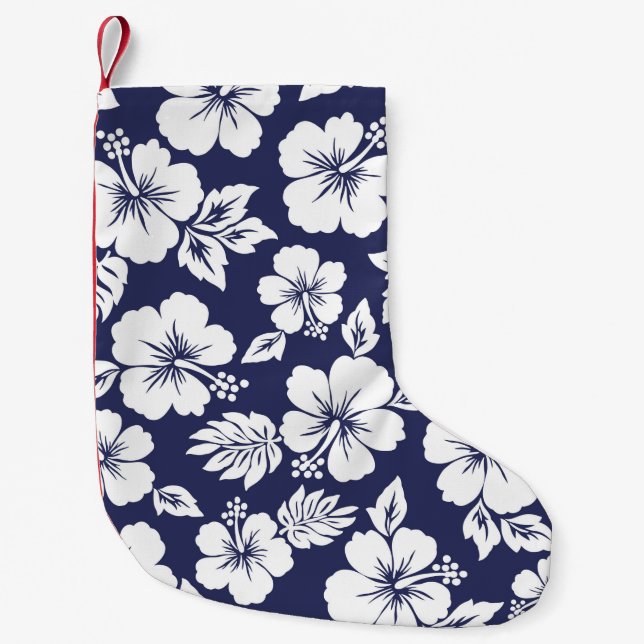 Petite Chaussette De Noël Motif Hibiscus (Devant)
