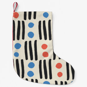 Petite Chaussette De Noël Motif moderne sans couture avec rayures et points