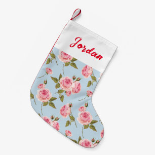 Petite Chaussette De Noël Motif rose et Pois