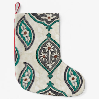 Petite Chaussette De Noël Motif sans couture arabesque avec imitation floral