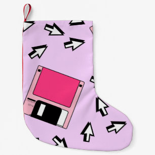 Petite Chaussette De Noël Motif sans couture avec disquette colorée en vapo