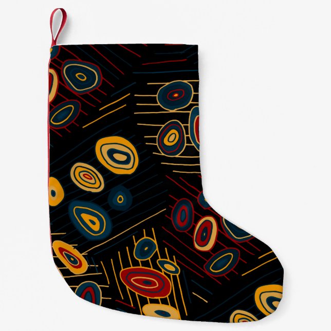 Petite Chaussette De Noël Motif sans couture avec doodles modernes abstraits (Devant)
