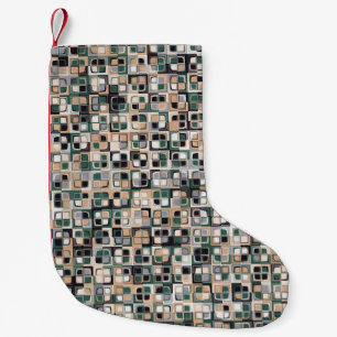 Petite Chaussette De Noël Motif sans couture. Carrés formant un pictu coloré