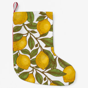 Petite Chaussette De Noël Motif sans couture de citron