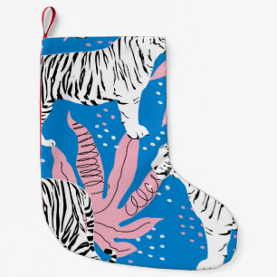 Petite Chaussette De Noël Motif sans soudure tigre, arrière - plan animal sa
