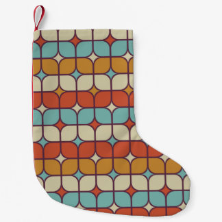 Petite Chaussette De Noël Motif, style vintage et géométrique.