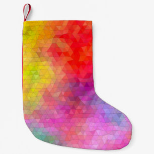 Petite Chaussette De Noël Motif triangle avec arrière - plan de mélange de c