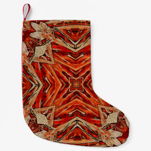 Petite Chaussette De Noël motif vintage Art nouveau coloré ornemental en