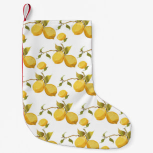 Petite Chaussette De Noël Motif vintage au citron