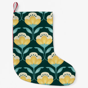 Petite Chaussette De Noël Motif Vintage rétro Floral