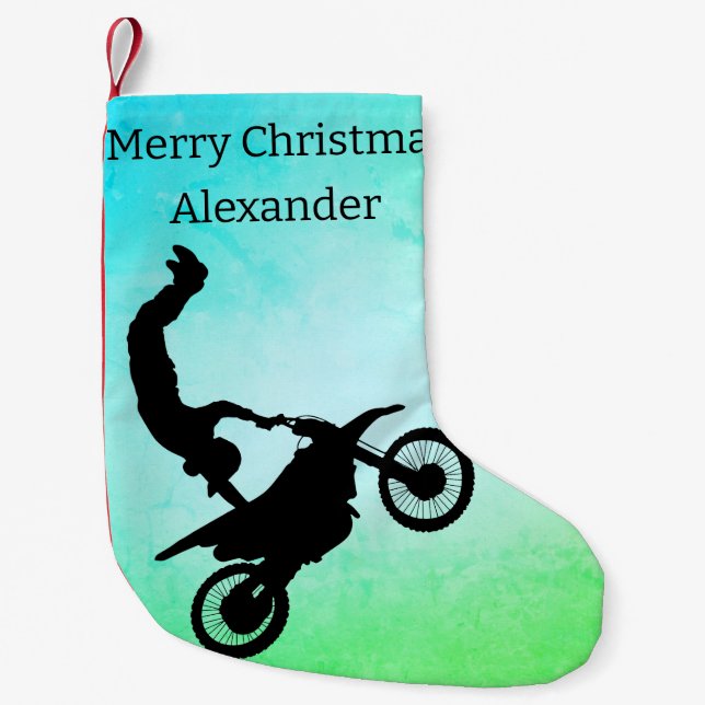 Petite Chaussette De Noël Motocross (Devant)