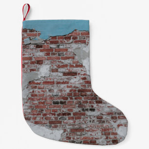 Petite Chaussette De Noël Mur Brown en brique