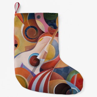 Petite Chaussette De Noël Musique artisanale peinture Abstraite