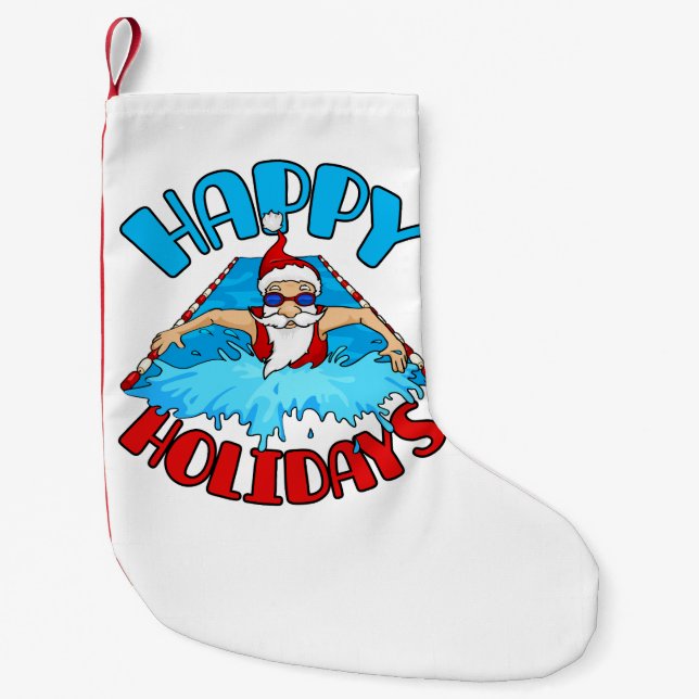 Petite Chaussette De Noël Nage Santa Claus Noël Vacances Nage (Devant)