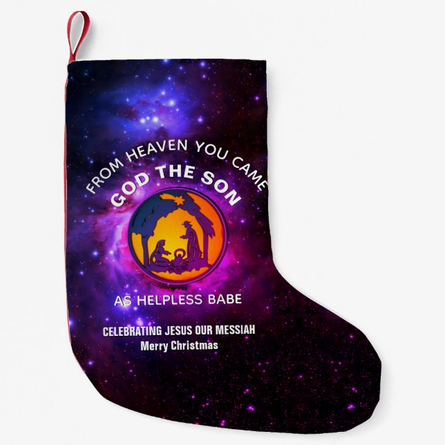 Petite Chaussette De Noël Nativité de Noël de l'Univers chrétien (Devant)