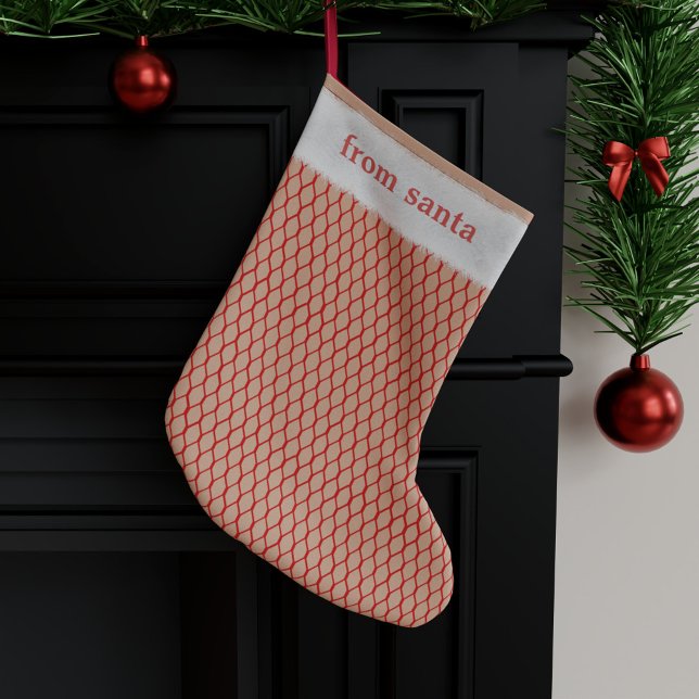 Petite Chaussette De Noël Naughty Père Noël Faux Fishnet Nice (Créateur téléchargé)
