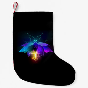 Petite Chaussette De Noël Neon Firefly sur noir